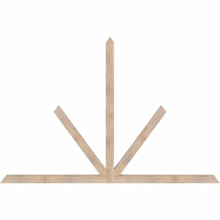 Ekena Millwork Saratoga Smooth Timber Gable Bracket, Douglas Fir, 96"W x 64"H x 3 1/2"D x 3 1/2"F, 16/12 Pitch GBW096X64X0404SAR00SDF